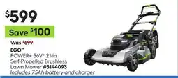 Lowe's POWER+ 56V* 21-in Self-Propelled Brushless Lawn Mower offer