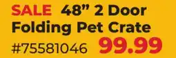 Runnings 48 2 Door Folding Pet Crate offer
