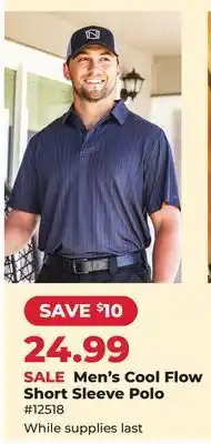 Runnings Noble Outfitters Men's Cool Flow Short Sleeve Polo offer