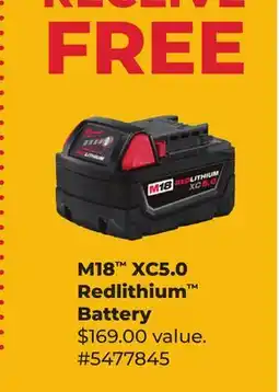 Runnings M18 XC5.0 Redlithium Battery offer