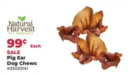 Runnings Natural Harvest Pig Ear Dog Chews offer