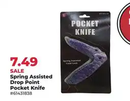 Runnings Spring Assisted Drop Point Pocket Knife offer