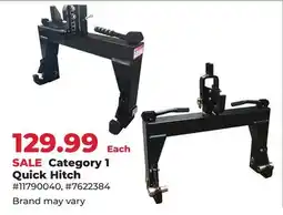 Runnings Category 1 Quick Hitch offer