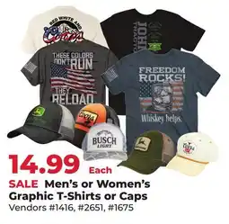Runnings Men's or Women's Graphic T-Shirts or Caps offer