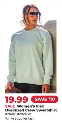 Runnings Noble Outfitters Women's Flex Oversized Crew Sweatshirt offer