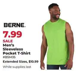 Runnings Berne Men's Sleeveless Pocket T-Shirt offer