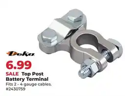 Runnings DEKA Top Post Battery Terminal offer