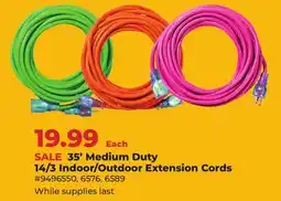 Runnings 35' Medium Duty 14/3 Indoor/Outdoor Extension Cords offer
