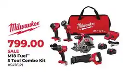 Runnings Milwaukee M18 Fuel 5 Tool Combo Kit offer