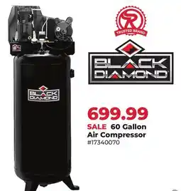 Runnings Black Diamond 60 Gallon Air Compressor offer