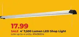 Runnings 4' 7,500 Lumen LED Shop Light offer