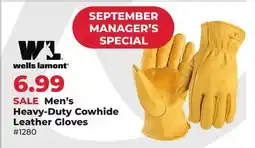 Runnings Wells Lamont Men's Heavy-Duty Cowhide Leather Gloves offer