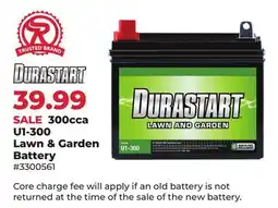 Runnings 300cca U1-300 Lawn & Garden Battery offer
