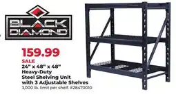 Runnings 24 x 48 x 48 Heavy-Duty Steel Shelving Unit with 3 Adjustable Shelves offer