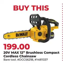 Runnings 20V MAX 12 Brushless Compact Cordless Chainsaw offer