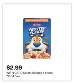 CVS Select Kellogg's cereal 7.8-14.5 oz offer