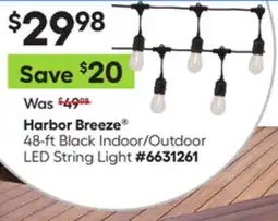 Lowe's 48-ft Black Indoor/Outdoor LED String Light offer