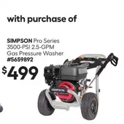 Lowe's Pro Series 3500-PSI 2.5-GPM Gas Pressure Washer offer