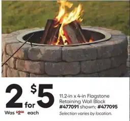 Lowe's 11.2-in x 4-in Flagstone Retaining Wall Block offer