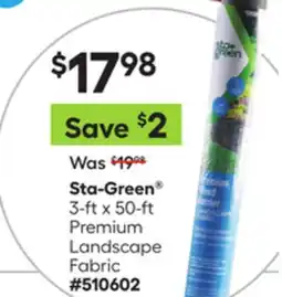 Lowe's Sta-Green 3-ft x 50-ft Premium Landscape Fabric offer
