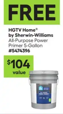 Lowe's HGTV Home by Sherwin-Williams All-Purpose Power Primer offer