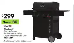 Lowe's Charbroil Black 4-Burner Performance Series Liquid Propane Gas Grill offer