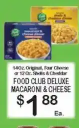 Foodland Food Club deluxe macaroni & cheese offer
