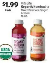 Aldi Vitalife Organic Kombucha offer