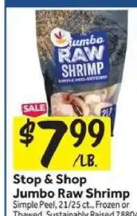 Stop&Shop Stop & Shop Jumbo Raw Shrimp offer