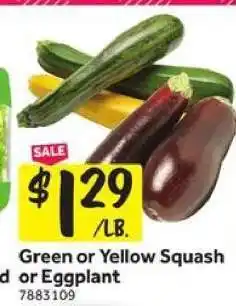 Stop&Shop Green or Yellow Squash or Eggplant offer
