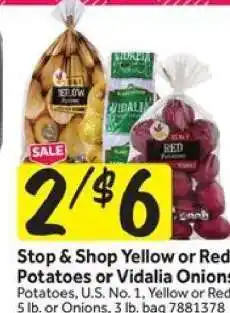 Stop&Shop Stop & Shop Yellow or Red Potatoes or Vidalia Onions offer