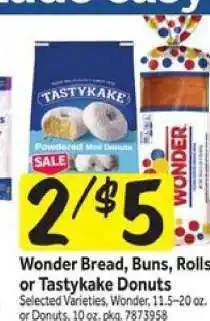 Stop&Shop Wonder Bread, Buns, Rolls or Tastykake Donuts offer