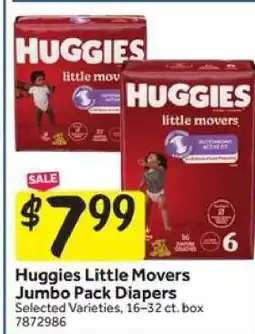 Stop&Shop Huggies Little Movers Jumbo Pack Diapers offer