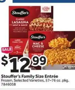 Stop&Shop Stouffer's Family Size Entrée offer