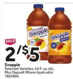 Stop&Shop Snapple offer