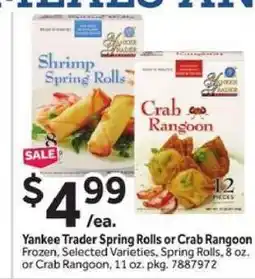 Stop&Shop Yankee Trader Spring Rolls or Crab Rangoon offer