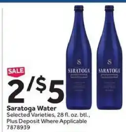 Stop&Shop Saratoga Water offer