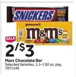 Stop&Shop Mars Chocolate Bar offer