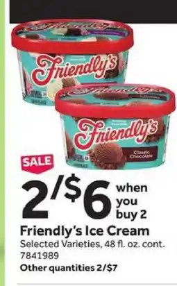 Stop&Shop Friendly's Ice Cream offer
