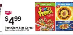 Stop&Shop Post Giant Size Cereal offer