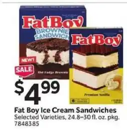 Stop&Shop Fat Boy Ice Cream Sandwiches offer