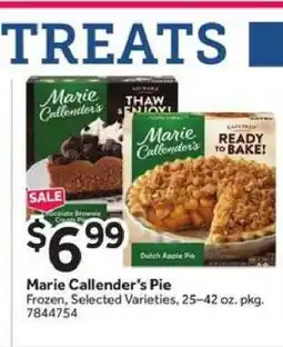 Stop&Shop Marie Callender's Pie offer
