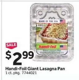 Stop&Shop HANDI-FOIL GIANT LASAGNA PAN offer