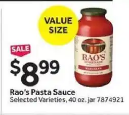 Stop&Shop Rao's Pasta Sauce offer
