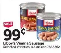 Stop&Shop Libby's Vienna Sausage offer