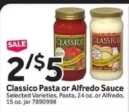 Stop&Shop Classico Pasta or Alfredo Sauce offer