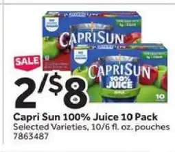 Stop&Shop Capri Sun 100% Juice 10 Pack offer