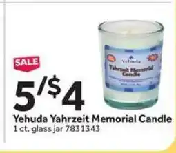 Stop&Shop Yehuda Yahrzeit Memorial Candle offer