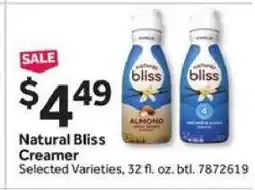 Stop&Shop Natural Bliss Creamer offer