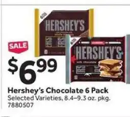 Stop&Shop Hershey's Chocolate 6 Pack offer